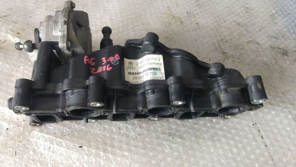 galerie admisie cu clapete si motoras audi a6 4f c6 3.0 tdi  2006 059129712t  059129096d