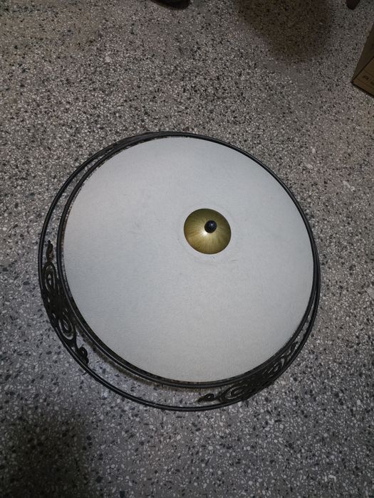 Плафон MESTRE 3xE27, антично кафяво + бежово стъкло