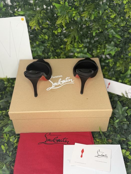 Pantofi/Sandale Christian Louboutin Miss Z 100 crêpe satin mules