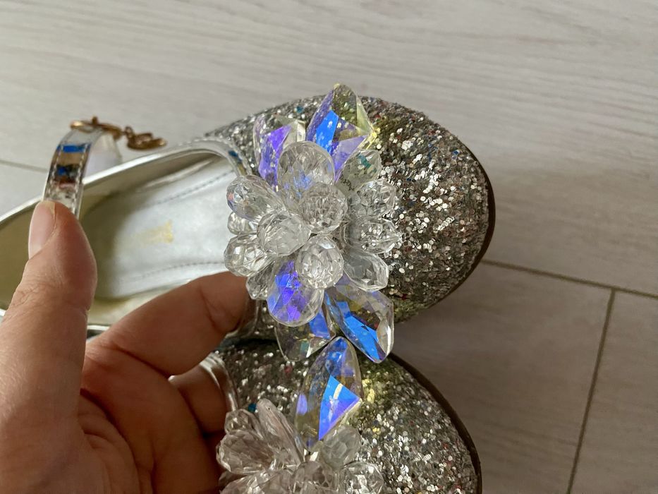 Pantofi stralucitori, superbi,cristale, Cenusareasa, Disney, 20cm