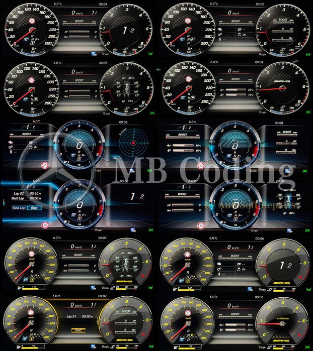 Meniu Tematica 43/53/63 AMG SuperSport Mercedes Codari menu carplay