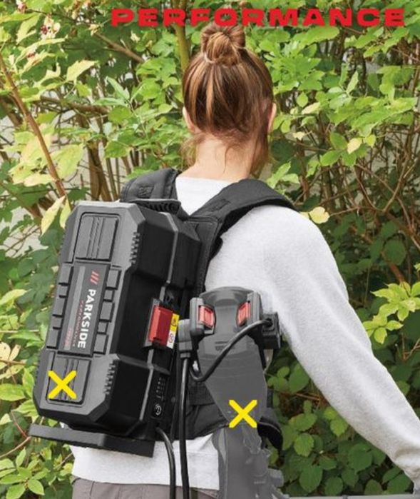 Rucsac acumulatori parkside