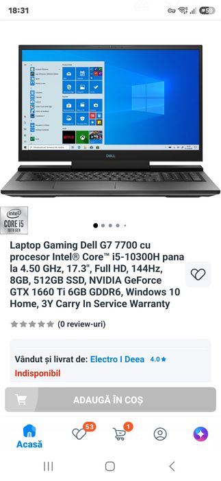 Laptop gaming Dell