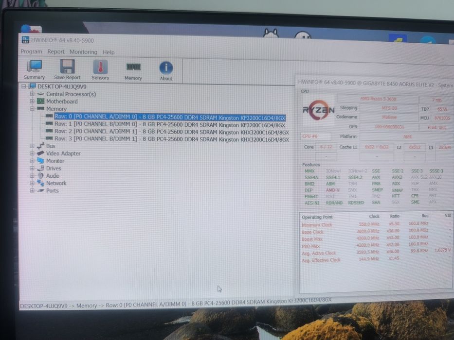 Kit Memorie RAM 32GB (4x8GB) DDR4 Kingston HyperX Fury 3200MHz CL16