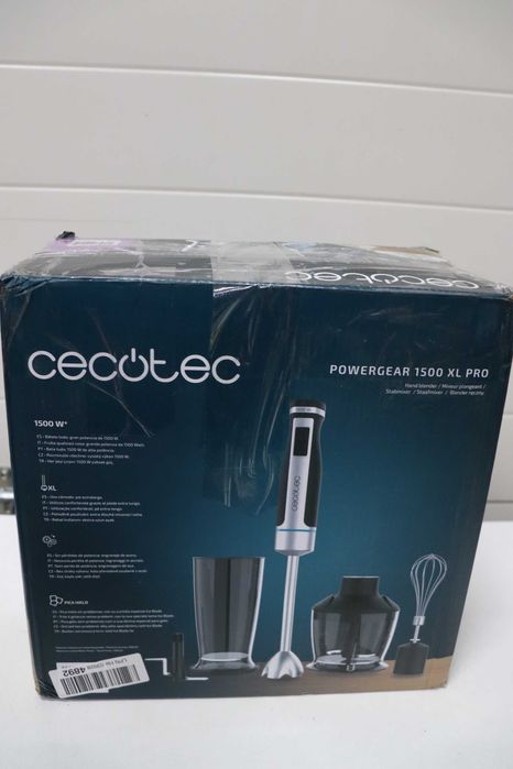 Ръчен блендер Cecotec PowerGear 1500 XL Pro 1500W 21 скорости, турбо