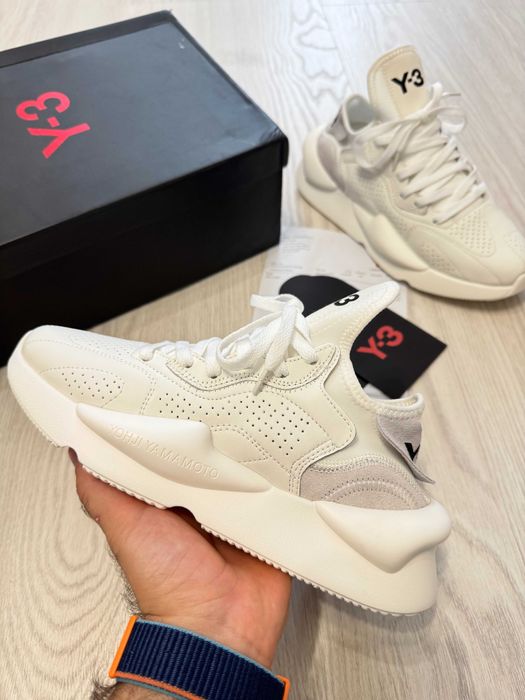 Adidasi Y-3, Kaiwa - White Premium din Piele NOI Yohji Yamamoto Y3