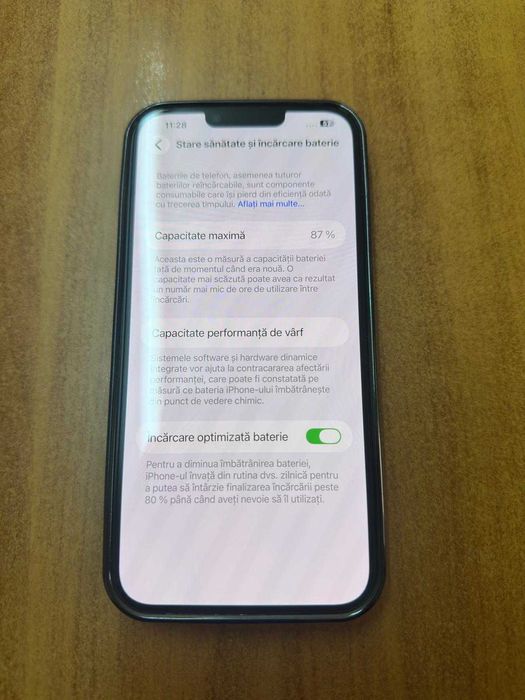 iPhone 14 plus Negru 128GB 87% sanatatea bateriei