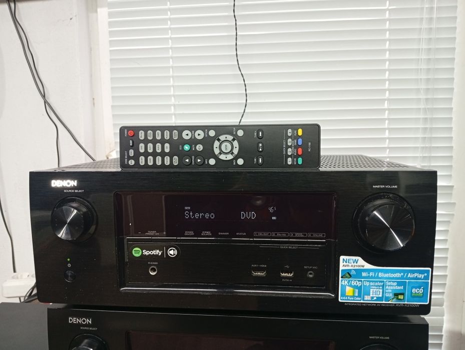 7.2 канален ресивър DENON AVR-X 2100 Bluetooth 4K Wi-fi