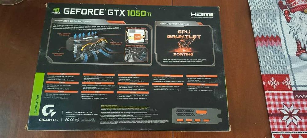 Gigabyte GeForce GTX 1050 Ti G1 Gaming 4 ГБ 128-битной GDDR5 как Новая