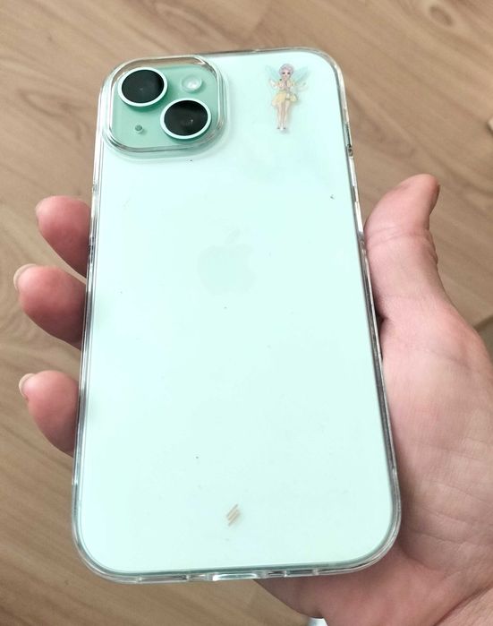 Iphone 15 green 128gb, 100% battery