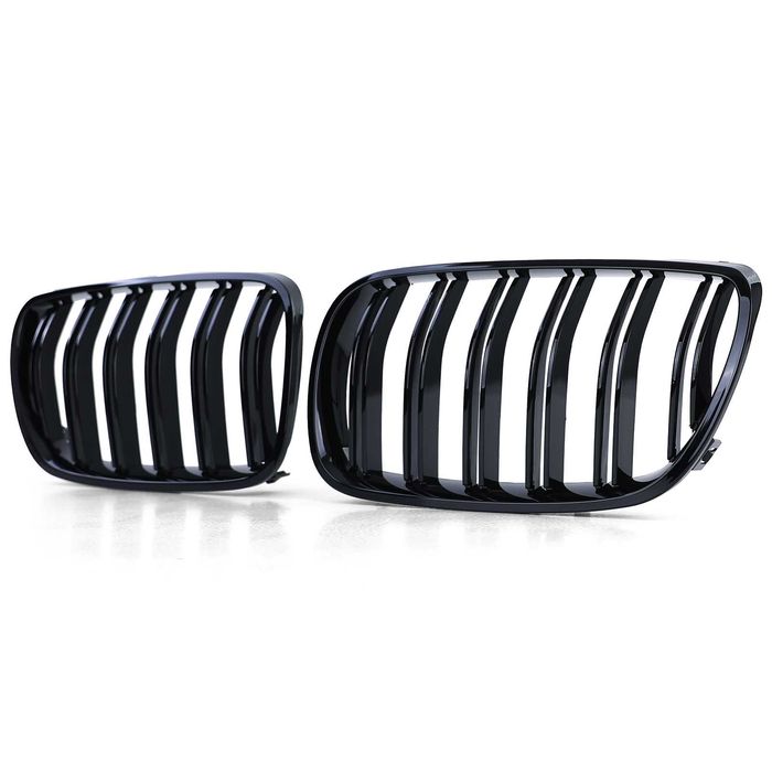Grile Duble M Nari Bara Fata BMW X3 E83 Facelift 2007-2011, Negru Luci