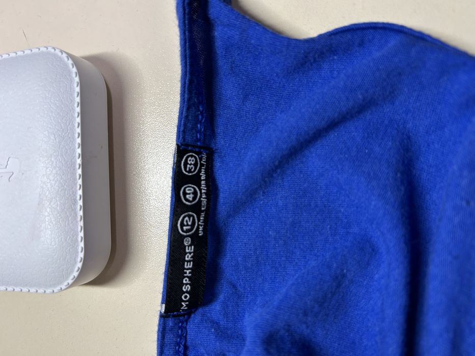 Rochie albastră Primark cu broderie spartă - Mărimea 40 - 50% Bumbac