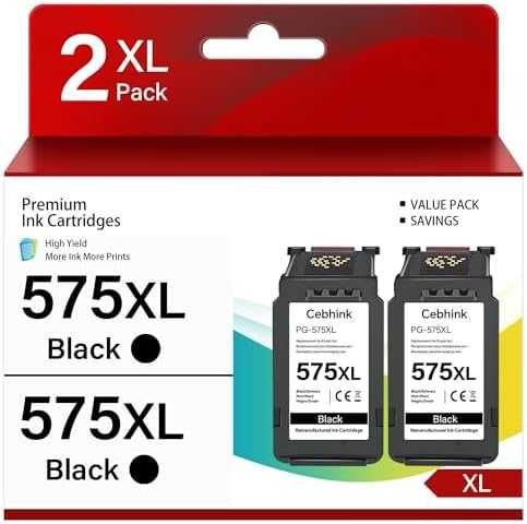 Нови Canon PG-575XL съвместими черни касети 2 броя за TS3550i TS3750i TR4755i принтер тонер мастило