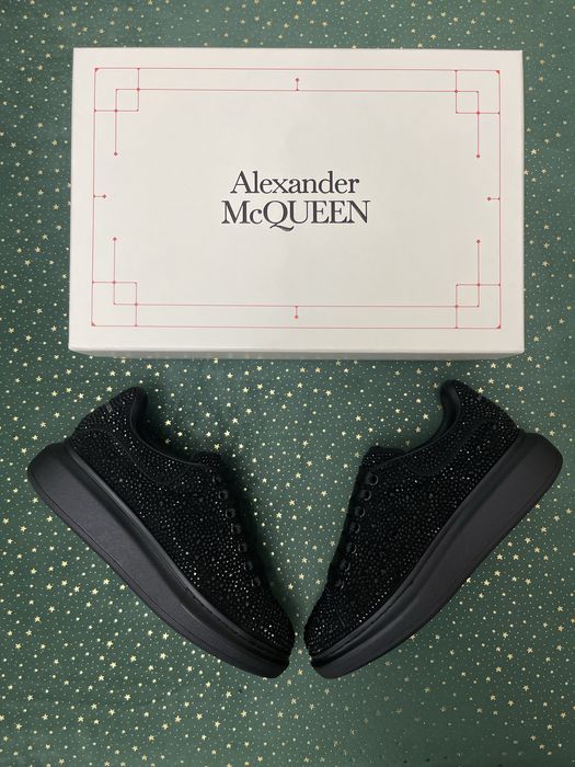 Alexander McQueen Black Crystal Classic Sole Ultra Premium Quality