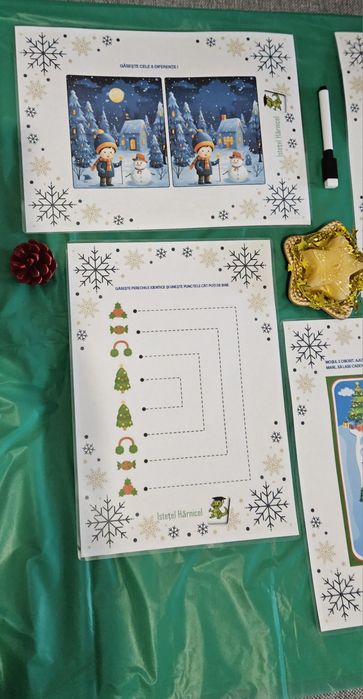 Vand fise laminate educative tematica iarna-Craciun