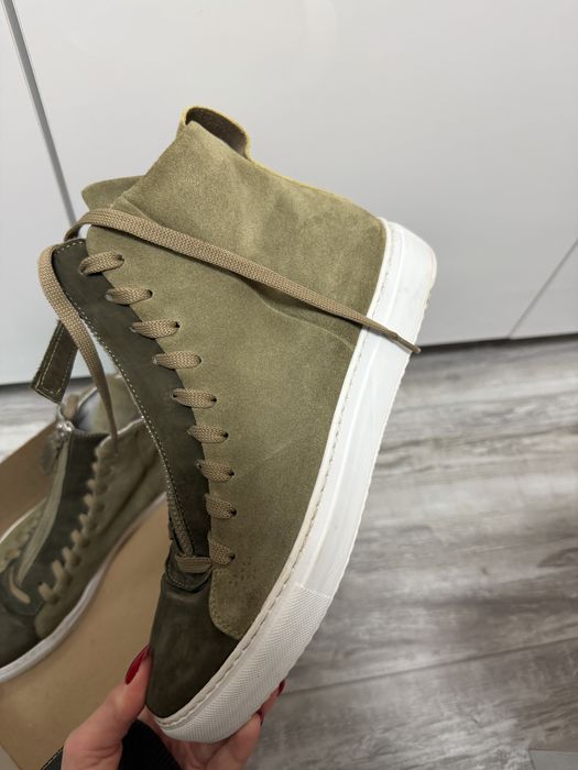 Кожени зелени кецове