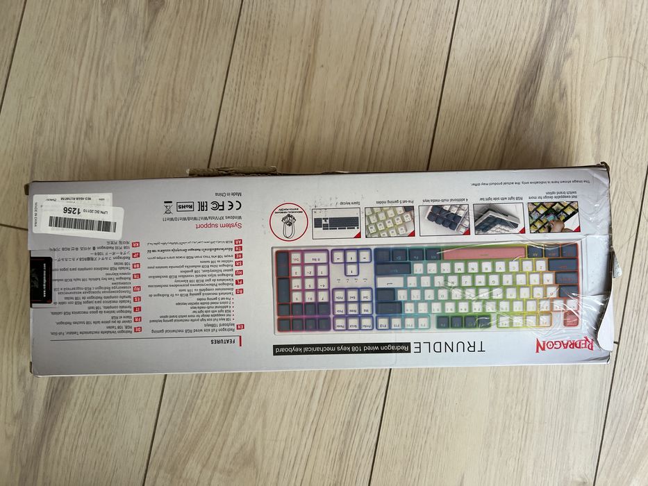 Геймърска механична клавиатура Redragon Trundle, Red Switch, RGB, Бяла | K668WBO-RGB_RD