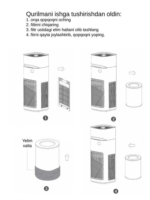 Havo tozalagich havo filtiri