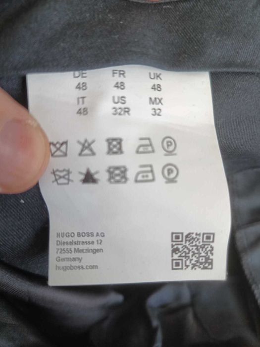 Pantaloni Hugo Boss Lenon Wool Blend Suit Trousers Size 48 Lana