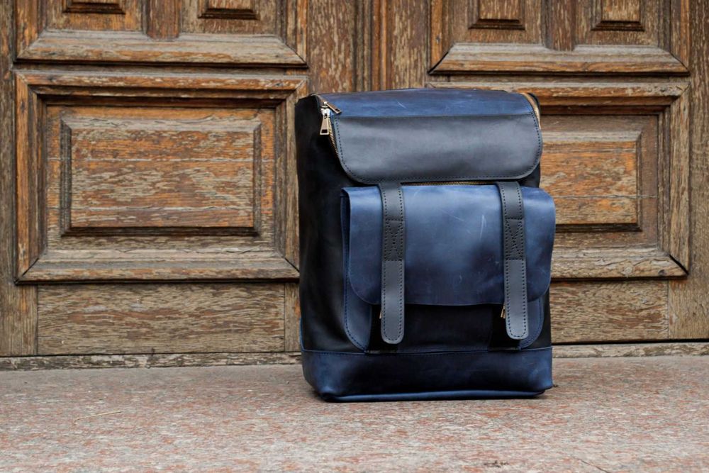Rucsac din piele naturală. Rucsac pentru laptop. Rucsac de călătorie. Leather Laptop backpack