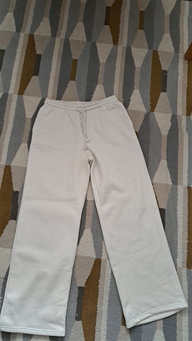 Pantaloni crac larg Zara, L, crem