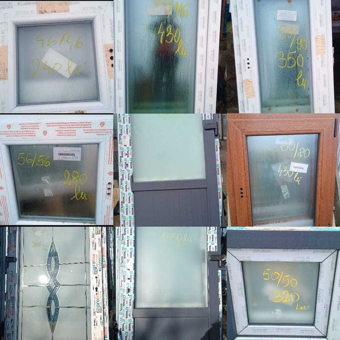 Usi si Geamuri PVC noi/sh diferite modele si dimensiuni, preturi bune.