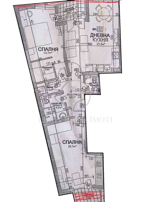 Реф. 1407 Тристаен апартамент / Център / Пред акт 14