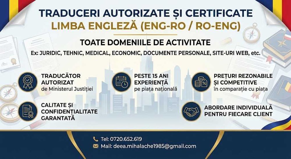 Servicii Traduceri Profesionale RO-EN / EN-RO | Experiență & Calitate Garantată