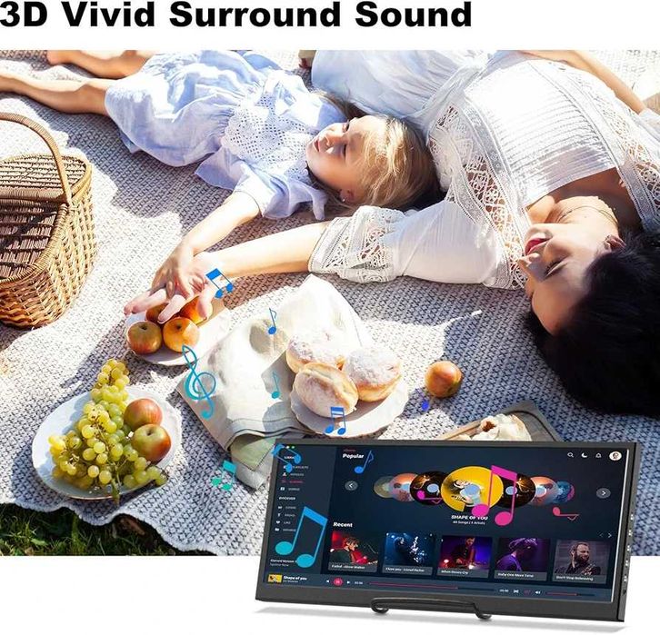 Нов 12.3-инчов монитор, IPS разтеглен LCD дисплей 1920 * 720 HDMI USBC