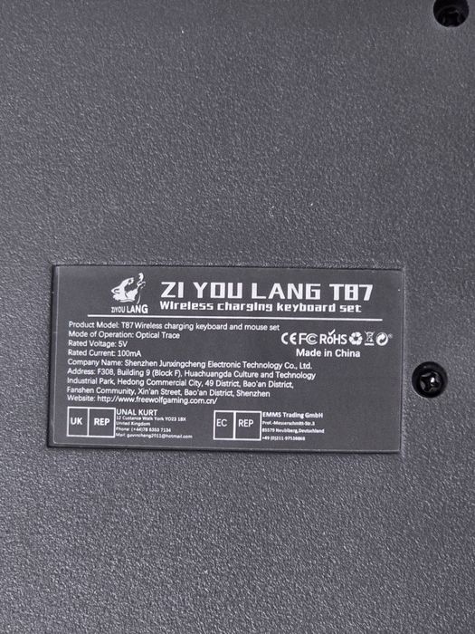 Set Gaming Wireless ZIYOULANG T87 – Tastatură + Mouse + Mousepad (QWERTY, RGB)