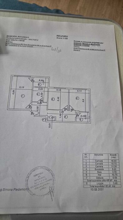 Apartament 3 camere, Bulevardul Chisinau