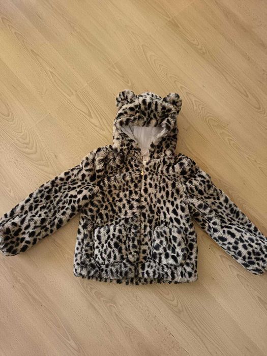 Топло детско палтенце с тигров принт