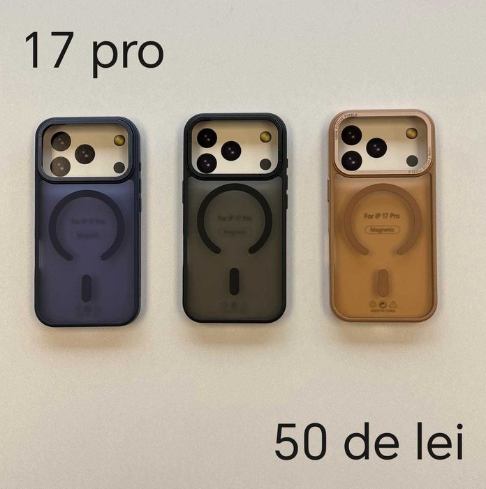Huse, Folii, Cabluri iPhone 17 Pro - Montaj gratuit folie