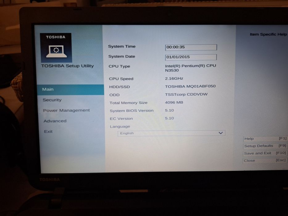Vând laptop Toshiba Intel Pentium