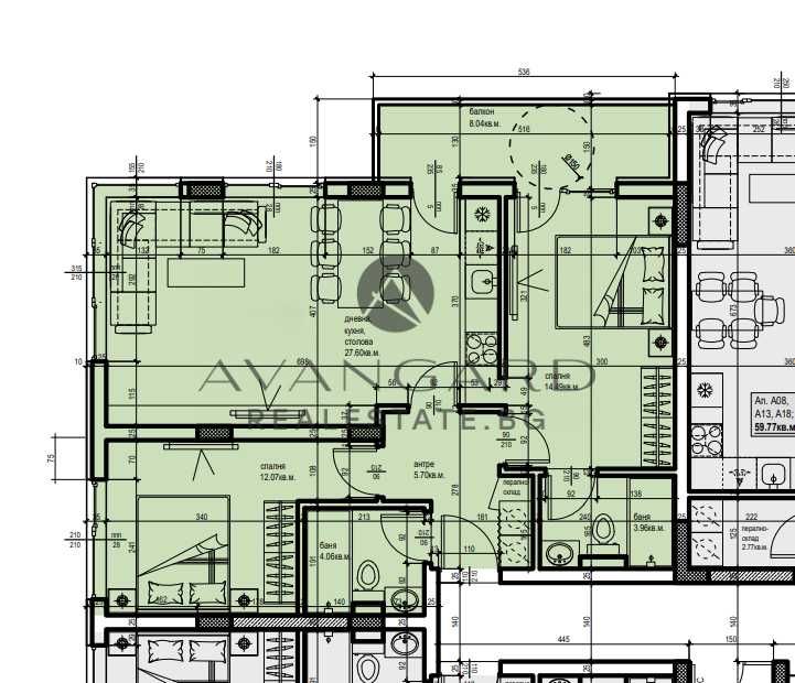 оф.23181 Тристаен в нова луксозна сграда/ Смирненски