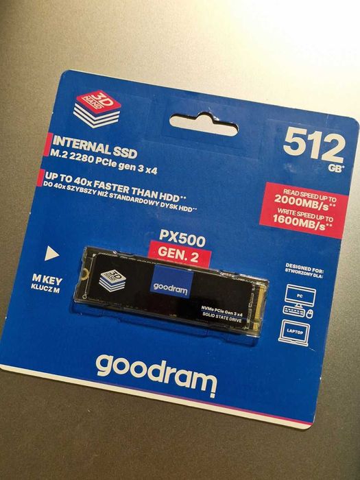 SSD M2 256, 512GB Goodram