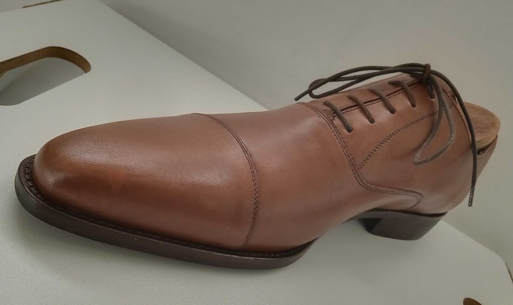 Pantofi oxford de lux lucrati manual J. Bradford 43 piele naturala