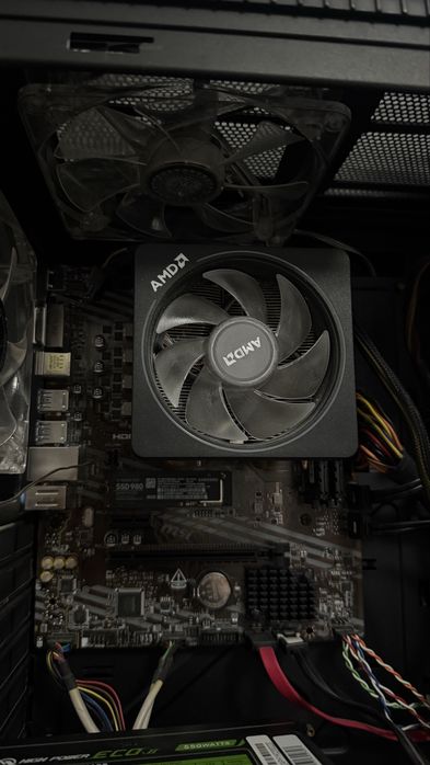 ryzen 5 5500 + placa de baza + sursa + hdd