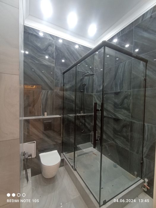 Стеклянные душевые кабины меж комнатные перегородки лофт