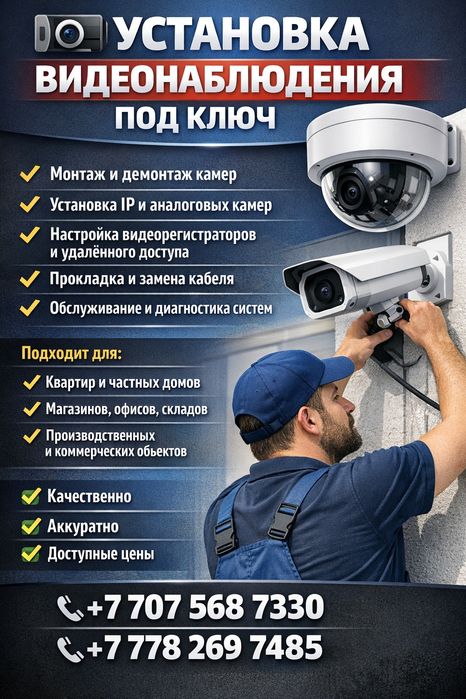 Установка видеонаблюдения