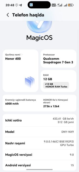 Honor 400  512GB