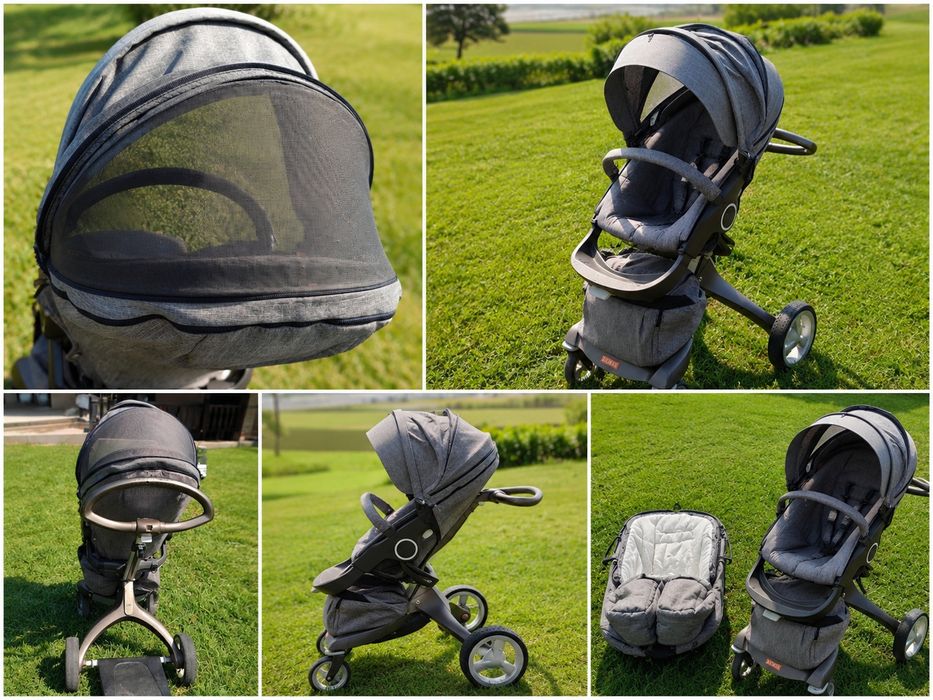 Stokke® Xplory® X + бебешки кош | Modern Grey