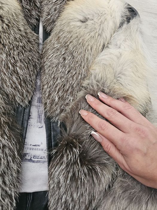 Blana naturala xs , 2 in 1 , maneci 3/4 detasabile