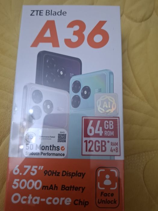 НОВЫЙ В УПАКОВКЕ Смартфон А36 ZTE Blade 64 гб