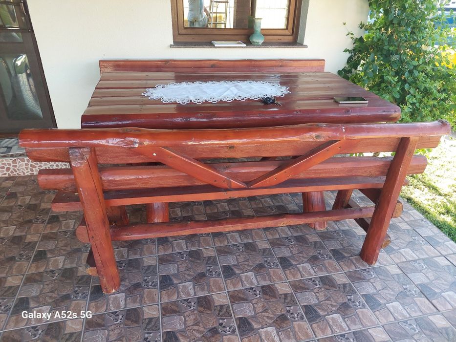 Set rustic masa cu banci