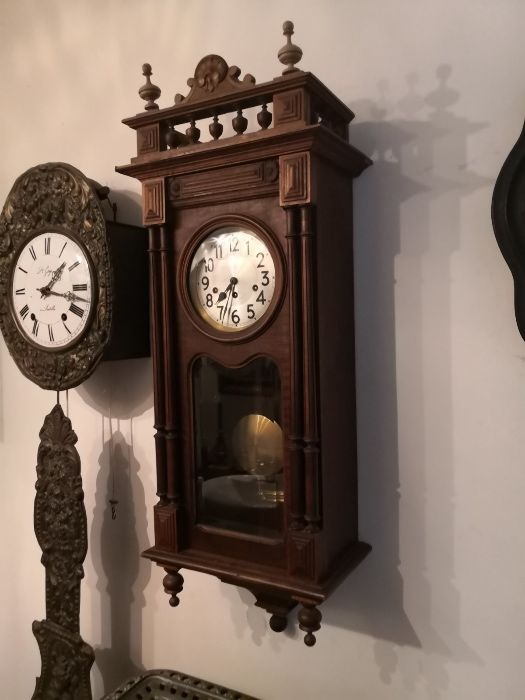 ПРЕКРАСНА колекция (14 броя+6 бр) механични редки СТЕННИ часовници