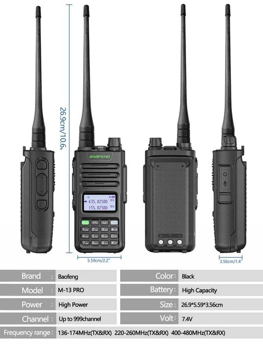 Statie Portabila Walkie Talkie Baofeng M-13 Pro Copiere Wireless Tip-C