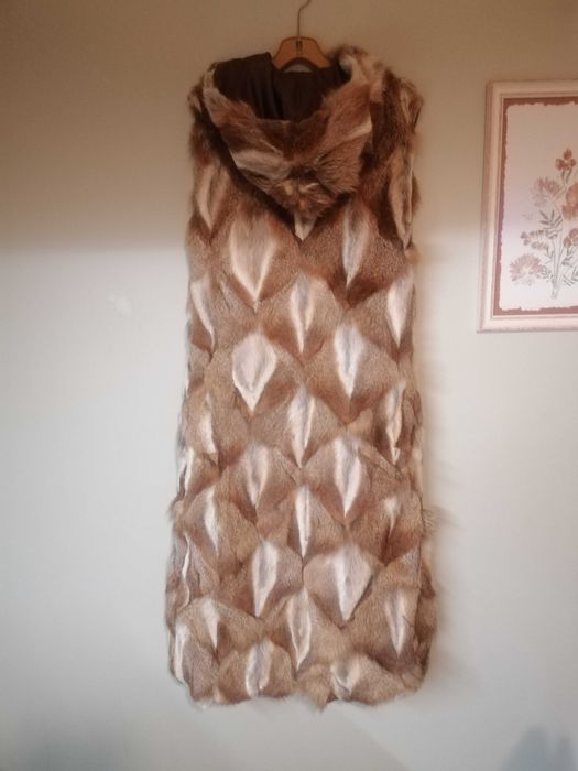 Нов дамски елек от естествен косъм на лисица