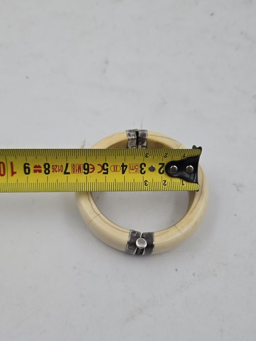 Bratara argint și os