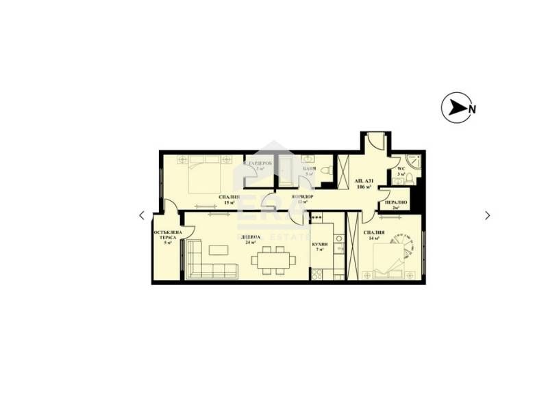 Продава се Тристаен апартамент в София, Люлин 5 - 125 кв.м за 924 €/кв.м - Снимка #2